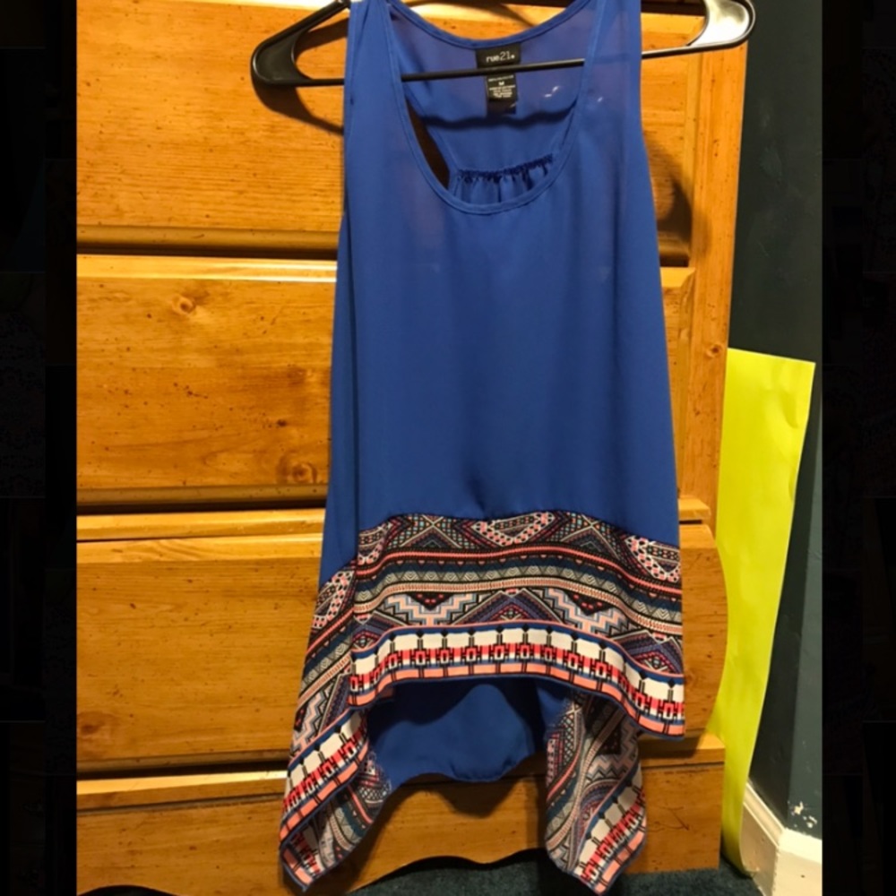 Sheer low cut Hugh low tank top